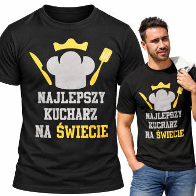 KOSZULKA ŚMIESZNA NAJLEPSZY KUCHARZ NA ŚWIECIE